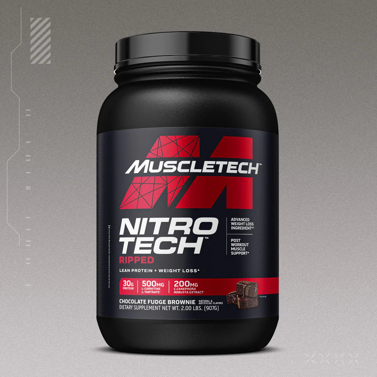 NITRO-TECH RIPPED | LEAN PROTEIN + WEIGHT LOSS | 2LB | MUSCLETECH
