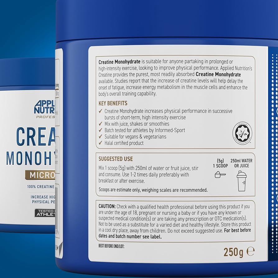 CREATINE MONOHYDRATE | 50 SERVINGS | APPLIED NUTRITION