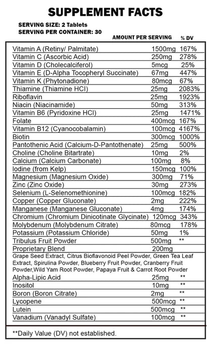 MENS MULTI + TEST VITAMINS BY GAT