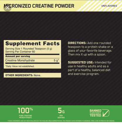 𝐌𝐢𝐜𝐫𝐨𝐧𝐢𝐬𝐞𝐝 𝐂𝐫𝐞𝐚𝐭𝐢𝐧𝐞 𝐌𝐨𝐧𝐨𝐡𝐲𝐝𝐫𝐚𝐭𝐞 𝐁𝐲 𝐎𝐩𝐭𝐢𝐦𝐮𝐦 𝐍𝐮𝐭𝐫𝐢𝐭𝐢𝐨𝐧 — 𝐌𝐮𝐬𝐜𝐥𝐞 𝐒𝐭𝐫𝐞𝐧𝐠𝐭𝐡 & 𝐒𝐢𝐳𝐞