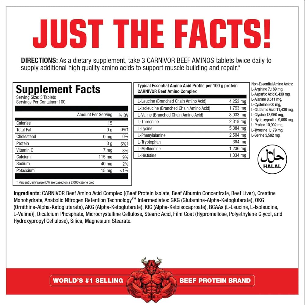 𝐂𝐚𝐫𝐧𝐢𝐯𝐨𝐫 𝐁𝐞𝐞𝐟 𝐀𝐦𝐢𝐧𝐨𝐬 𝐁𝐲 𝐌𝐮𝐬𝐜𝐥𝐞𝐌𝐞𝐝𝐬 — 𝐒𝐮𝐩𝐩𝐨𝐫𝐭𝐬 𝐌𝐮𝐬𝐜𝐥𝐞 𝐆𝐫𝐨𝐰𝐭𝐡 & 𝐑𝐞𝐩𝐚𝐢𝐫