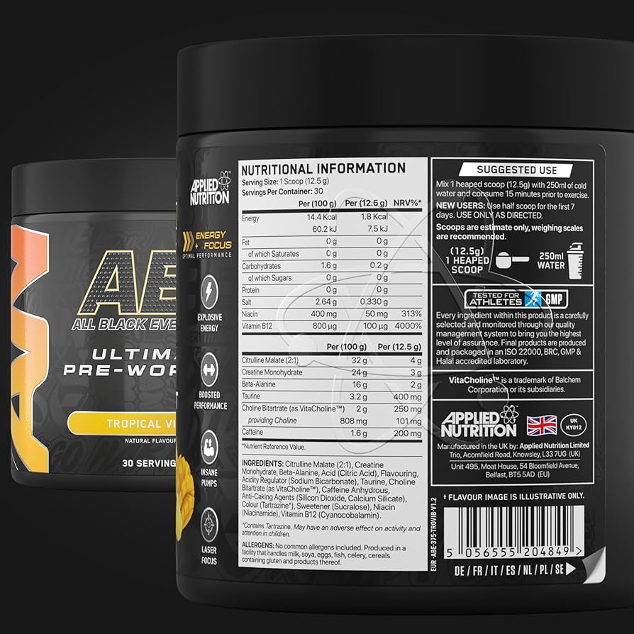 ABE ALL BLACK EVERYTHING | 30 Serves | By Applied Nutrition