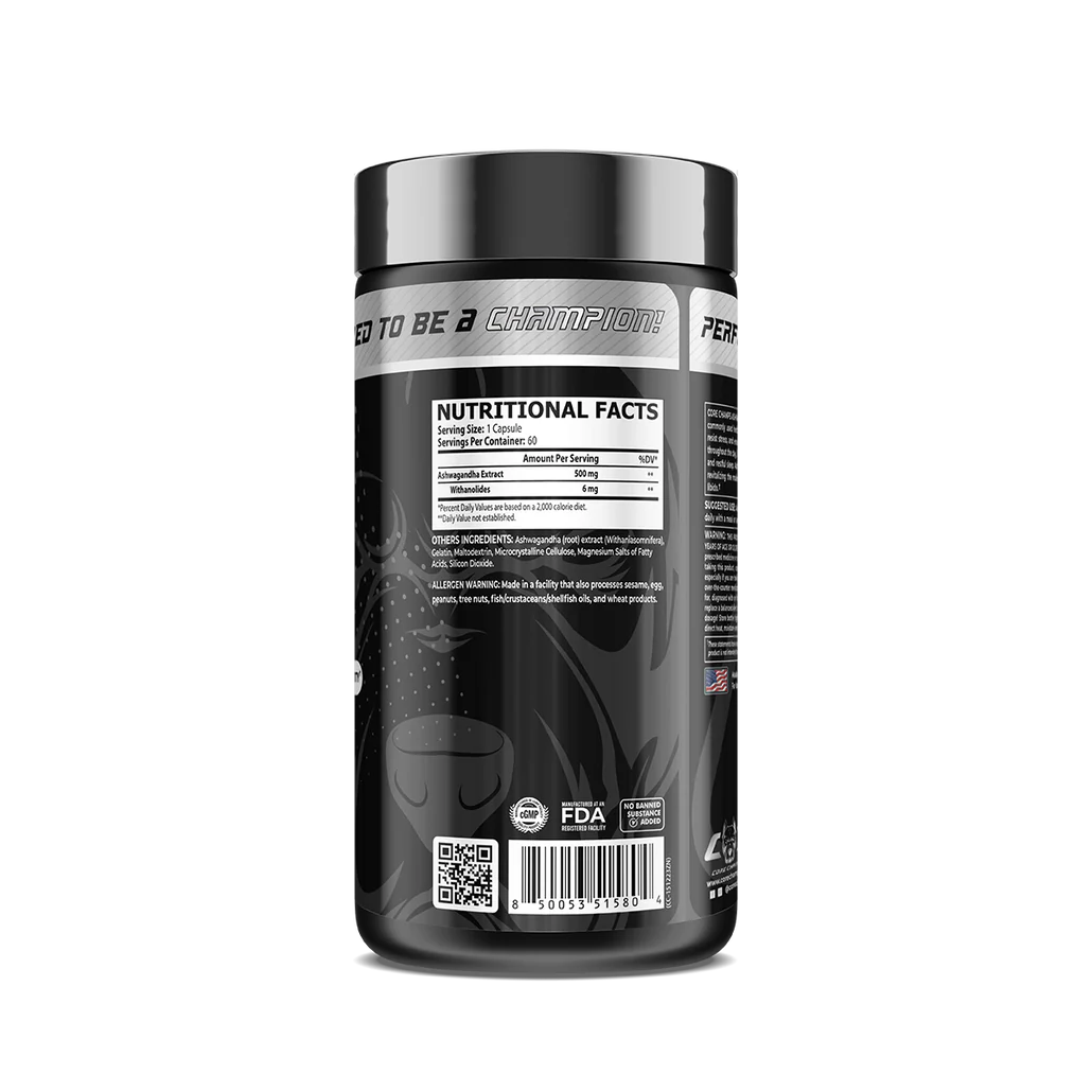 ASHWAGANDHA 500MG | 60 Capsules | Core Champs