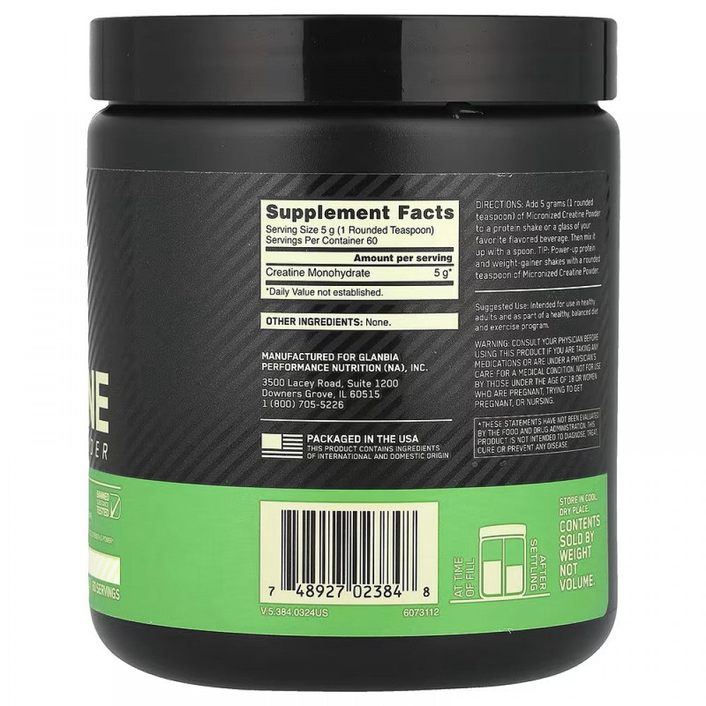 Micronised CREATINE | 60 serves | Optimum Nutrition